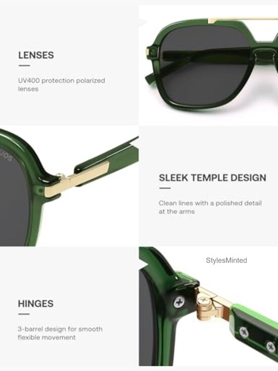 Big Trendy Polarized Aviator Sunglasses Retro Square Aviators